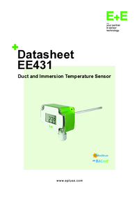 Thumbnail of document Data Sheet - EE431 Duct/Immersion Temperature Sensor